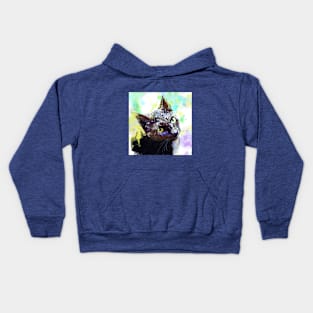 colorful cat Kids Hoodie